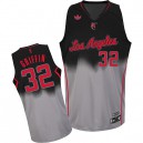 NBA Blake Griffin Swingman Men's Black/Grey Jersey - Adidas Los Angeles Clippers &32 Fadeaway Fashion