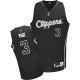 NBA Chris Paul Authentic Men's Black Shadow Jersey - Adidas Los Angeles Clippers &3