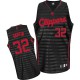 NBA Blake Griffin Authentic Men's Black/Grey Jersey - Adidas Los Angeles Clippers &32 Groove